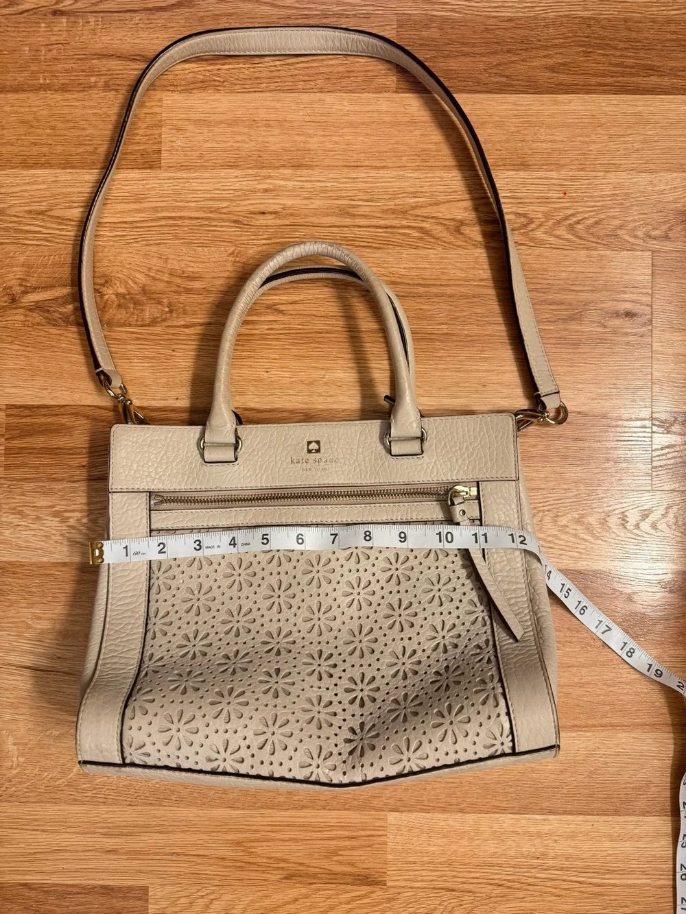 kate spade New York vintage Cream Perforated Leather Purse